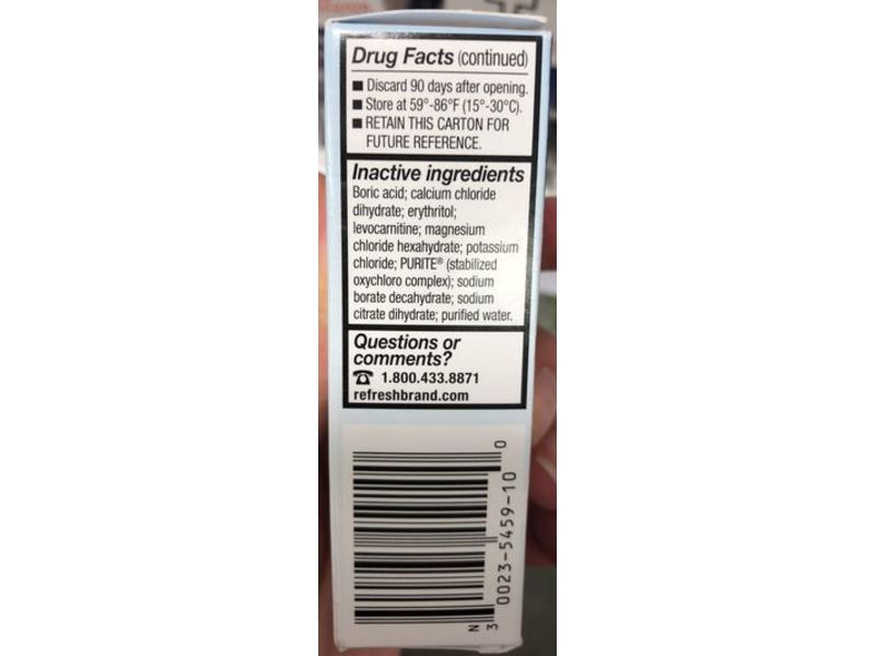 Refresh Optive Gel Drops Lubricant Eye Gel, Extended Therapy, 0.33 fl oz/10 mL