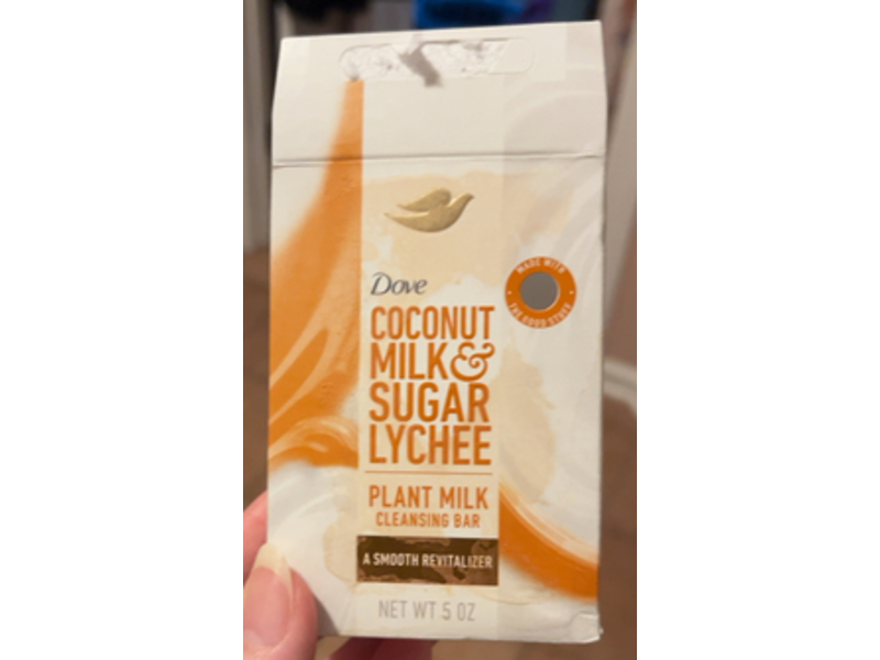 Dove Plant Milk Cleansing Bar, Coconut Milk & Sugar Lychee, 5 oz
