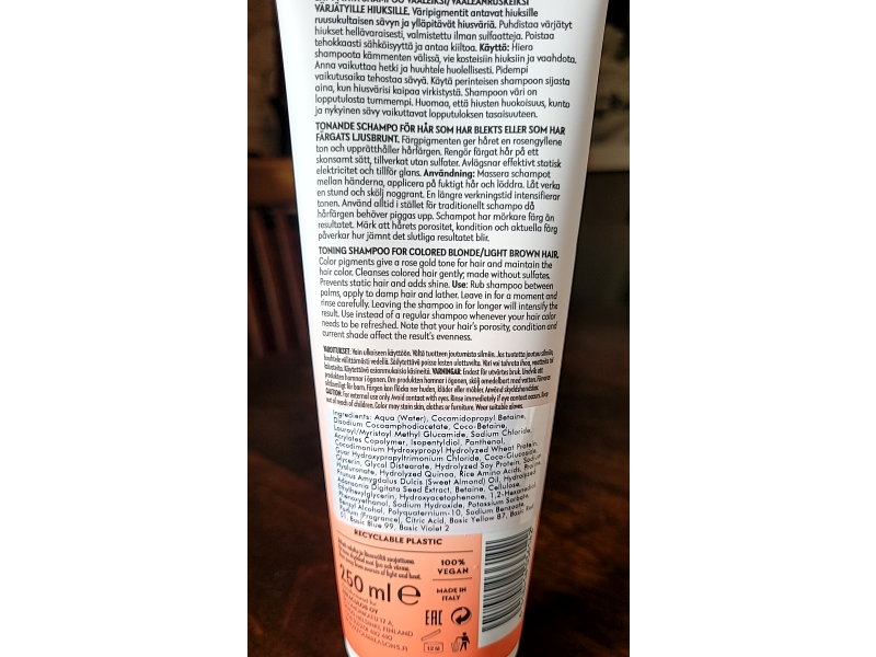 Four Reasons Color Mask Toning Shampoo, Rose Gold, 8.45 fl oz/250 mL