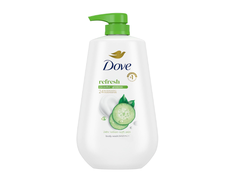 Dove Go Fresh Cool Moisture Body Wash, Cucumber & Green Tea Scent, 34 fl oz/1 L