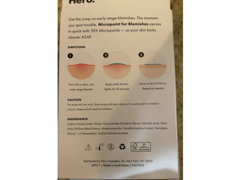 Hero Cosmetics Mighty Patch Micropoint Blemish Patches, 8 Count