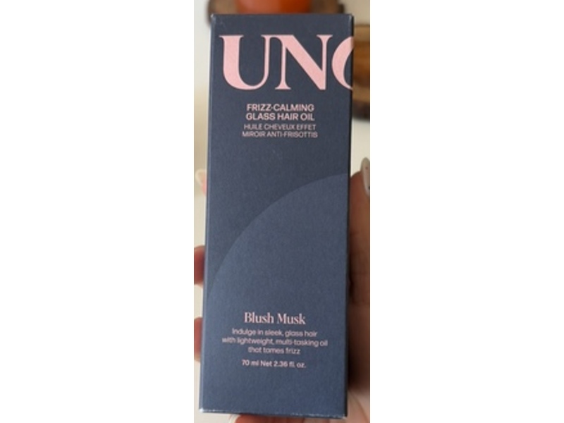 Unove Frizz-Calming Glass Hair Oil, Blush Musk, 2.36 fl oz/70 mL