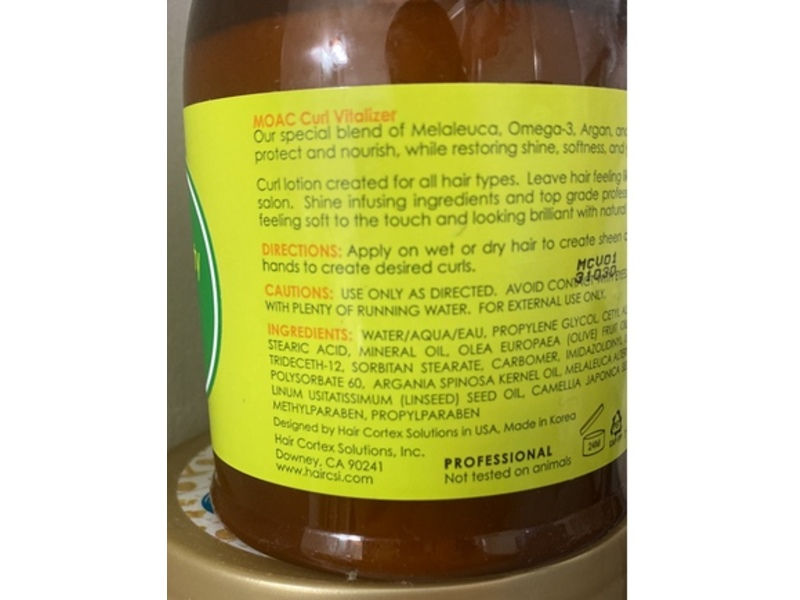 K-Beauty Moac Curl Vitalizer Leave-In Conditioner, 8.6 fl oz, Pack Of 4