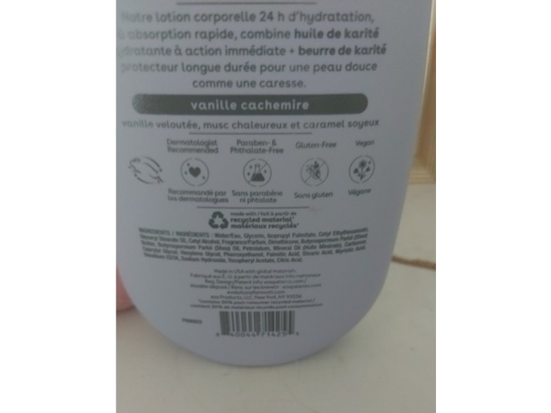 Eos Moisturising Lotion, Vanilla Cashmere, 16 fl oz/473 mL