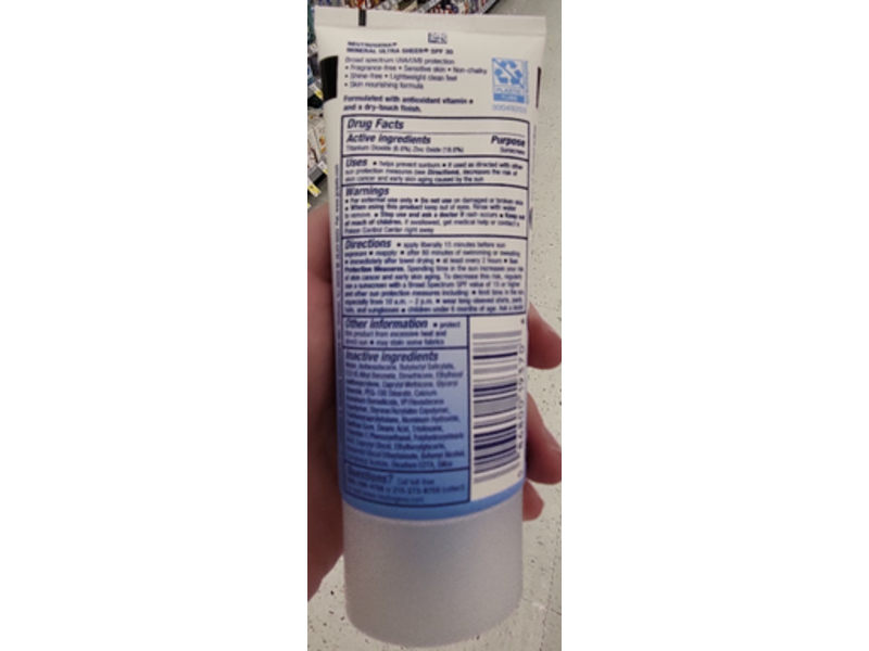 Neutrogena Purescreen Mineral Ultra Sheer Dry Touch Lotion, SPF 30, 3.0 fl oz/88 mL