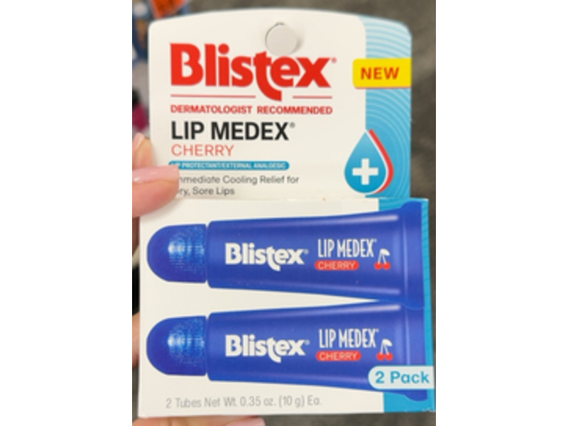 Blistex Lip Medex Lip Protectant, Cherry, 0.35 oz/10 g, Pack Of 2