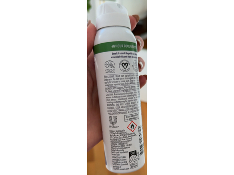 Schmidt's Certified Natural Deodorant Spray, Lavender & Sage, 115 mL