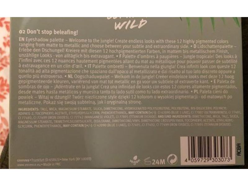 Essence Out In The Wild Eyeshadow Palette, 02 Don't Stop Beleafing!, 0.35 oz/10.2 g