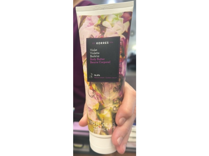 Korres Body Butter, Violet, 7.95 fl oz/235 mL