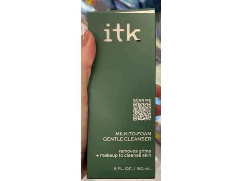 Itk Milk-To-Foam Gentle Cleanser, 5 fl oz/150 mL