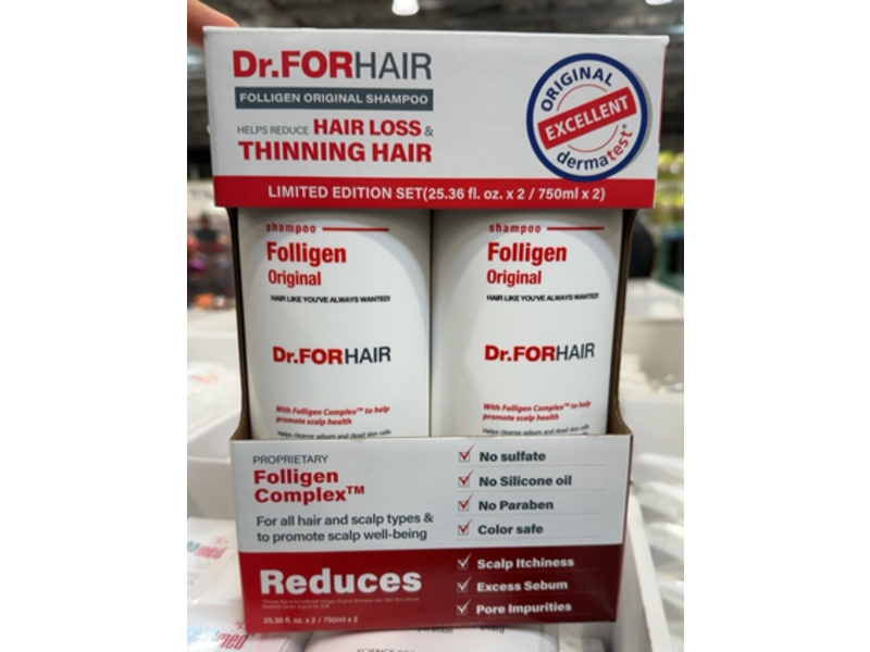 Dr. Forhair Folligen Original Shampoo, 25.36 fl oz/750 mL, Count 2