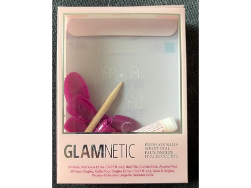 Glamnetic Press On Nails, Berry Fizz, 0.07 fl oz/2 mL