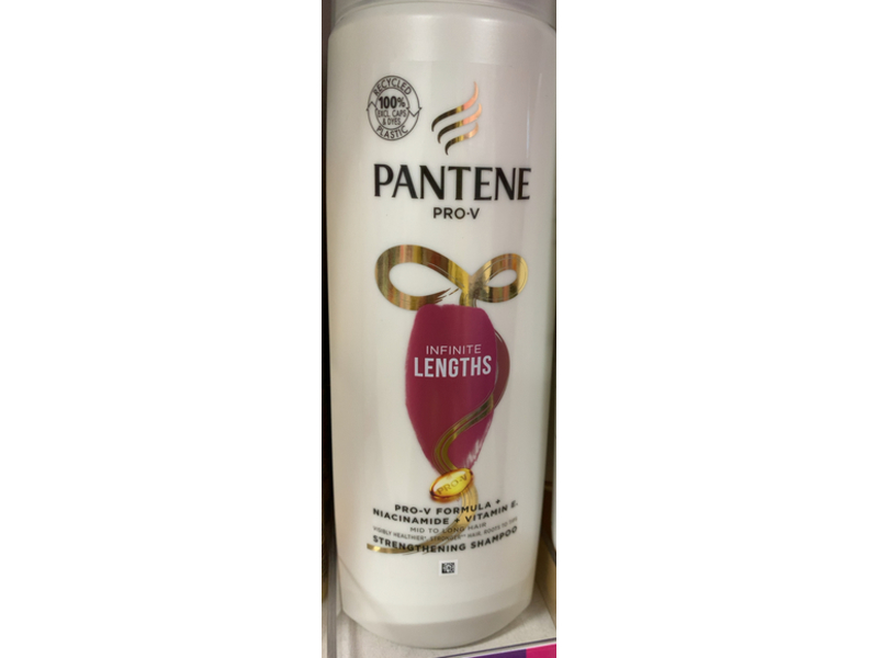 Pantene Pro-V Infinite Lengths Shampoo, Niacinamide + Vitamin E, 500 mL