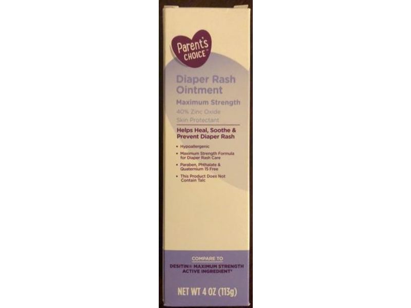 Parent's Choice Diaper Rash Treatment, Maximum Strength, 4 oz/113 g