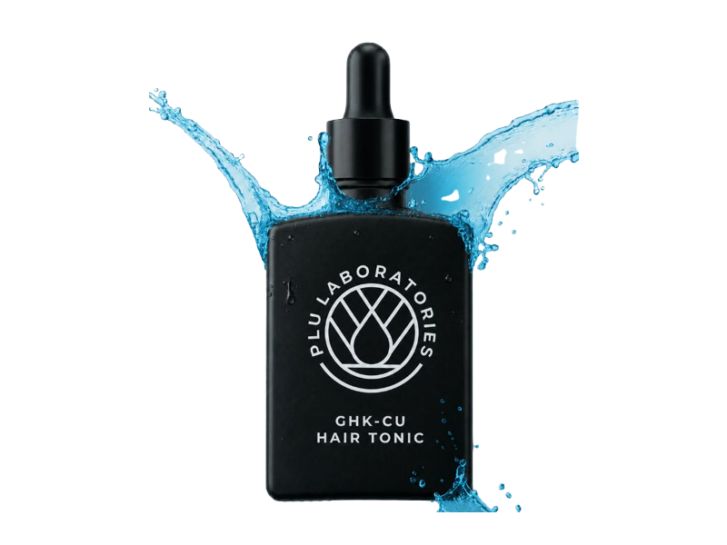 Plu Laboratories Copper Peptide Hair Tonic, GHK-Cu & Acetyl Tetrapeptide-3, 0.33 fl oz/10 mL