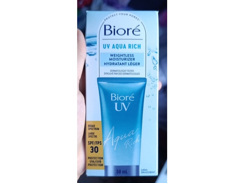 Biore Uv Aqua Rich Weightless Moisturizer Lotion, SPF 30, 50 mL
