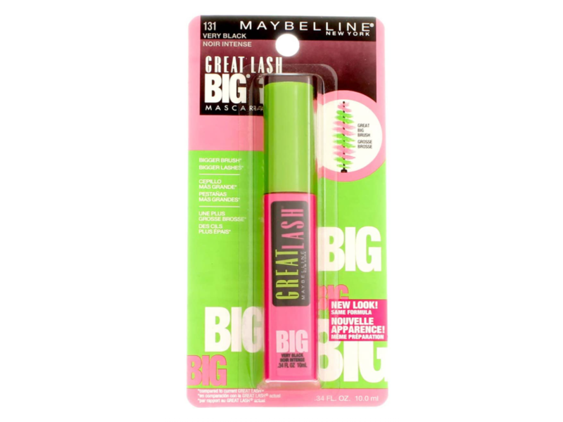 Maybelline Great Lash Big Mascara, 131 Very Black, 0.34 fl oz/10 mL, Pack Of 2