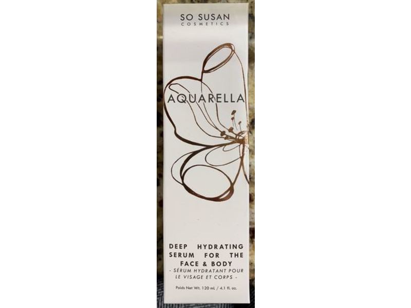 So Susan Cosmetics Aquarella Deep Hydrating Serum, Face & Body, 4.1 fl oz/120 mL