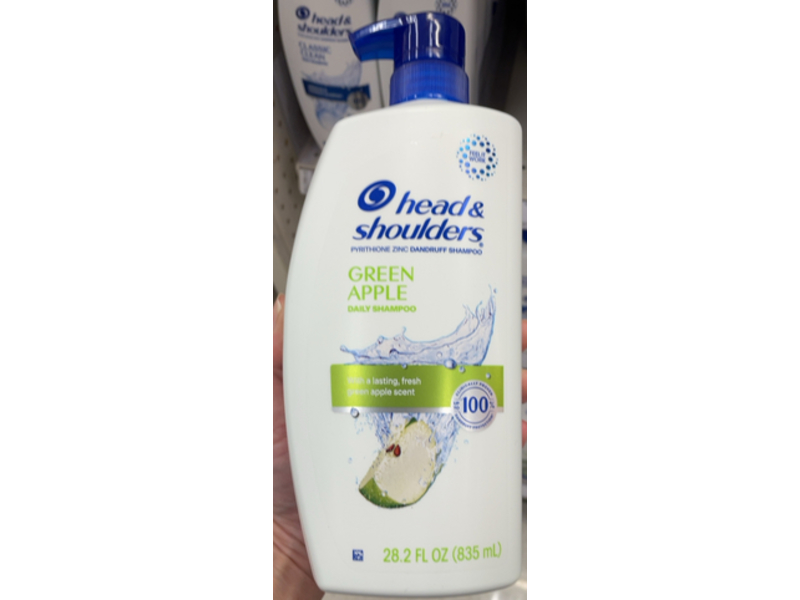 Head & Shoulders Dandruff Shampoo, Green Apple, 28.2 fl oz/835 mL