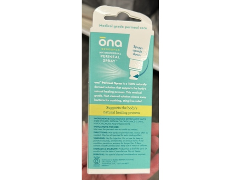 Ona Renewals Antimicrobial Perineal Spray, Hypochlorus, 3.4 fl oz/100 mL