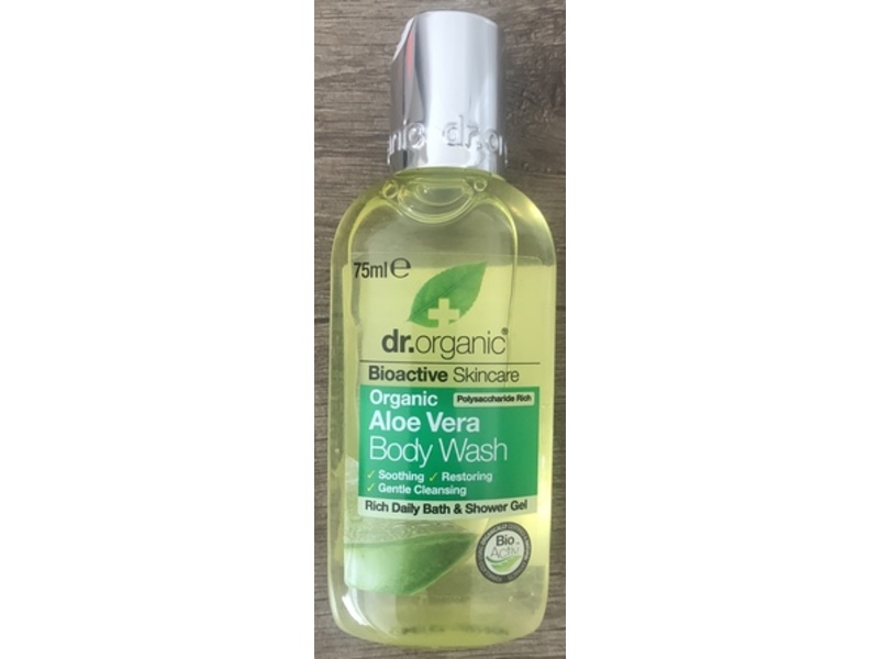 Dr Organic Body Wash, Aloe Vera, 75 mL
