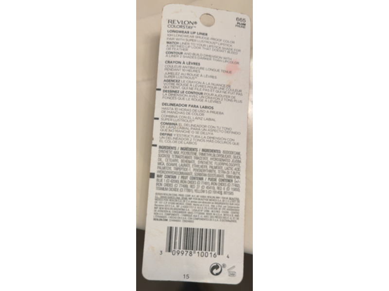 Revlon Colorstay Longwear Lip Liner, 665 Plum, 0.01 oz/0.28 g