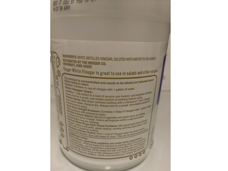 Kroger Distilled White Vinegar, 64 fl oz