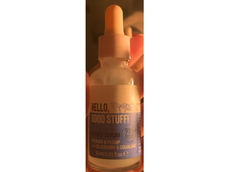 Essence Hello, Good Stuff! Primer Serum Hydrating & Plump, Blueberry & Squalane, 1.01 fl oz/30 mL