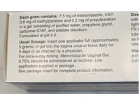 Metronidazole Vaginal Gel 0.75%, 70 g, Northstar (Rx) - thumbnail 3
