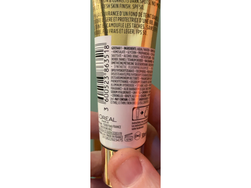 L'Oreal Paris Age Perfect BB Cover, 01 Light Ivory, SPF 50, 30 mL