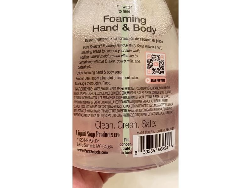 Pure Selects Platinum Foaming Hand & Body Soap, 8 fl oz/236.6 mL