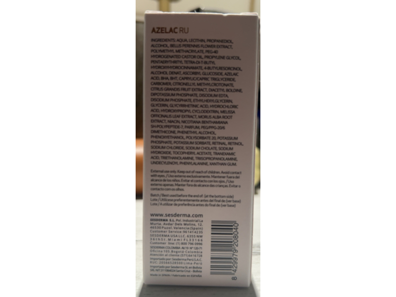 Sesderma Azelac Ru Tranexamic Acid Booster Liposomal Serum, 1.0 fl oz/30 mL