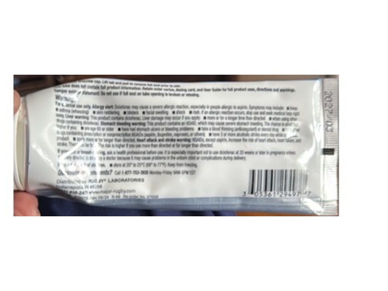 Rugby Diclofenac Sodium Topical Gel 1% Arthritis Pain Reliever, 3.53 oz/100 g