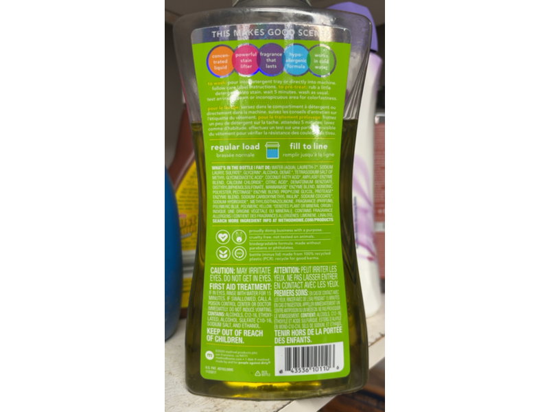 Method Liquid Laundry Detergent, Coconut + Cactus Water, 66 Loads, 53.5 oz/1.58 L