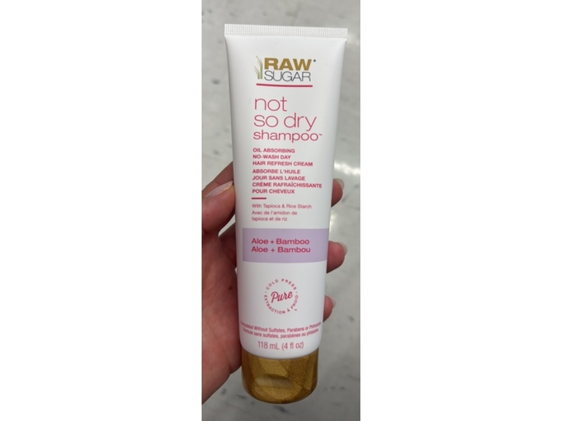Raw Sugar Not So Dry Shampoo, Aloe + Bamboo, 4 oz/118 mL