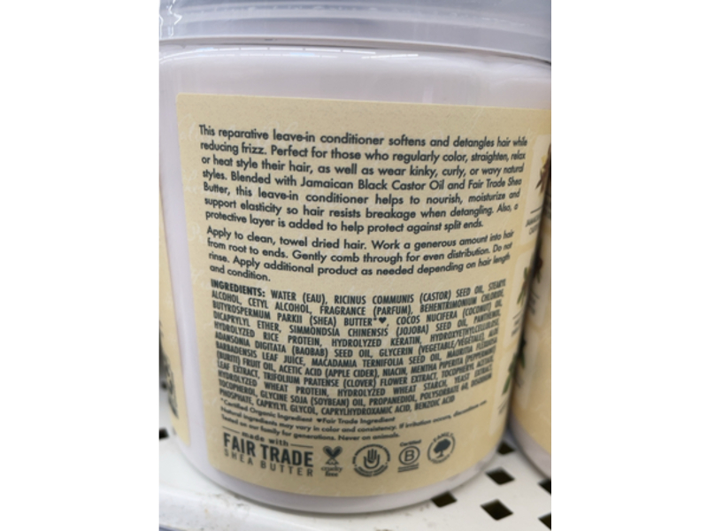 Shea Moisture Strengthening & Restore Leave In Conditioner, Shea Butter, Peppermint & Apple Cider Vinegar, 20 fl oz/591 mL