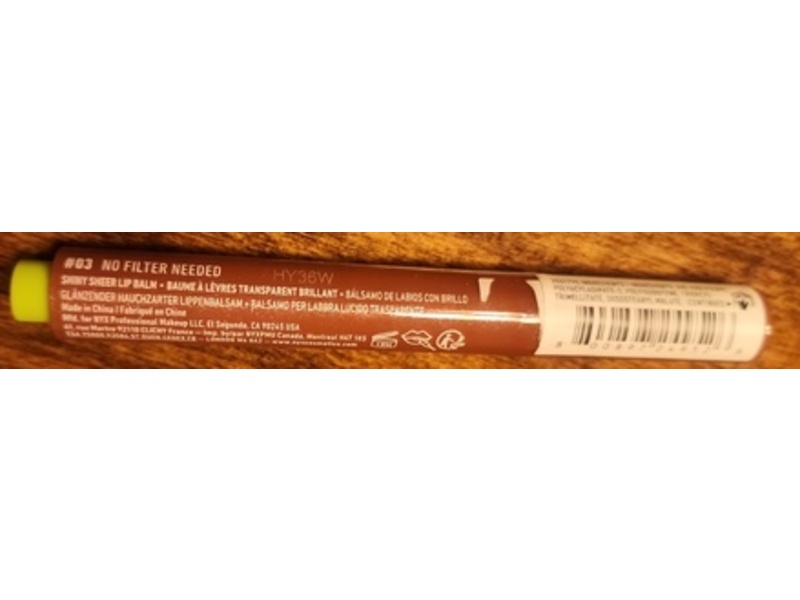 Nyx Professional Makeup Slick Click Shinny Lip Balm, No Filter Needed, 0.07 oz/2 g