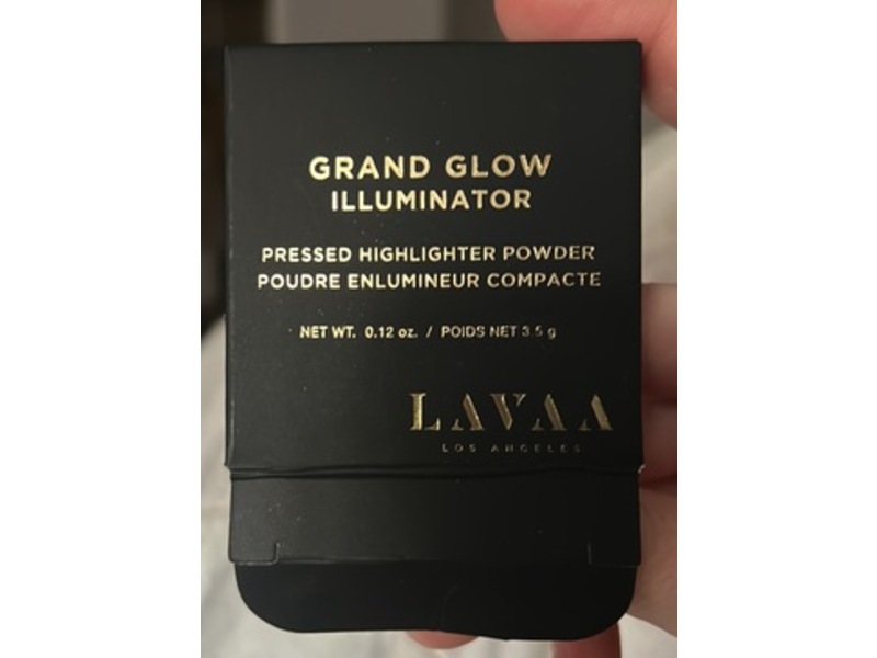 Lavaa Beauty Grand Glow Illuminator Pressed Highlighter Powder, Pearl, 0.12 oz/3.5 g
