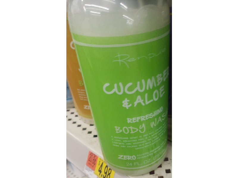 Renpure Refreshing Body Wash, Cucumber & Aloe, 24 fl oz/710 mL