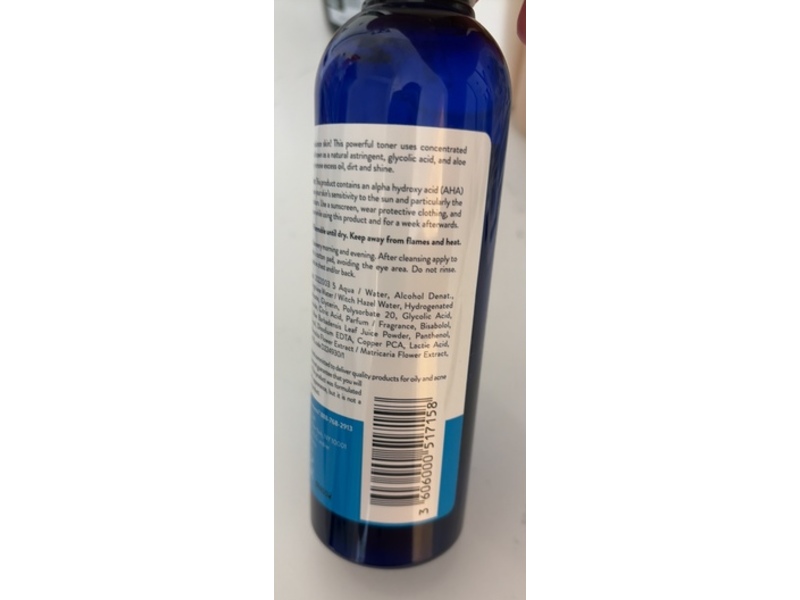 Acne Free Mattifying Toner, Witch Hazel, 4 fl oz/120 mL