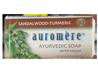 Auromere Sandalwood Turmeric Ayutvedic Soap, Neem, 0.60 oz/17 gm - Image 3