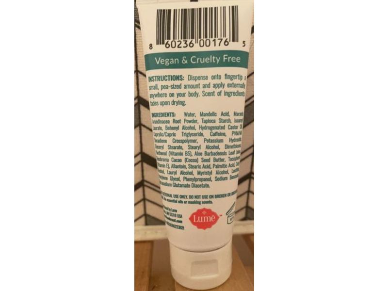 Lume Whole Body Deodorant, Unscented, 0.75 oz/22 g