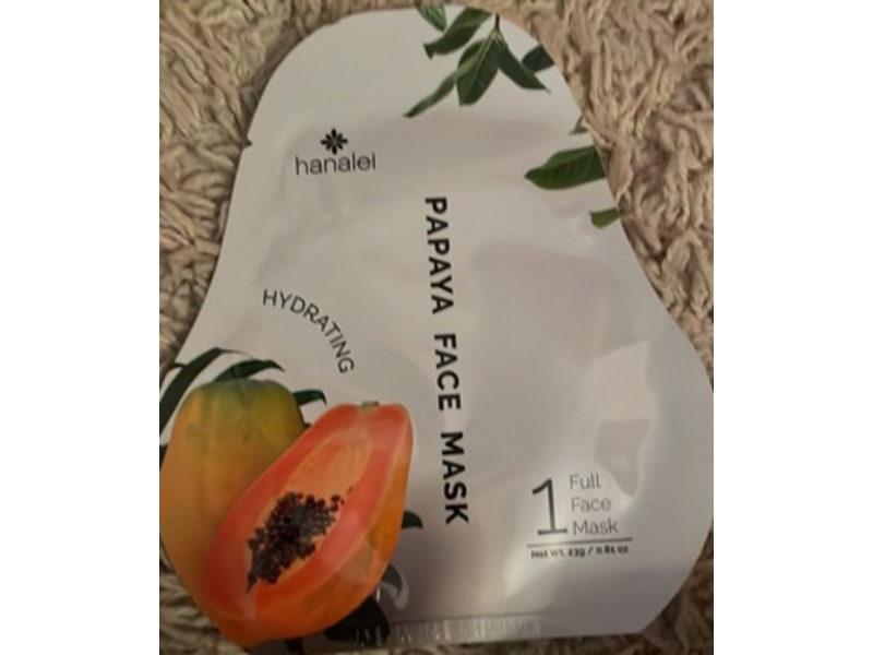 Hanalei Hydrating Face Mask, Papaya, 0.81 oz/23 g