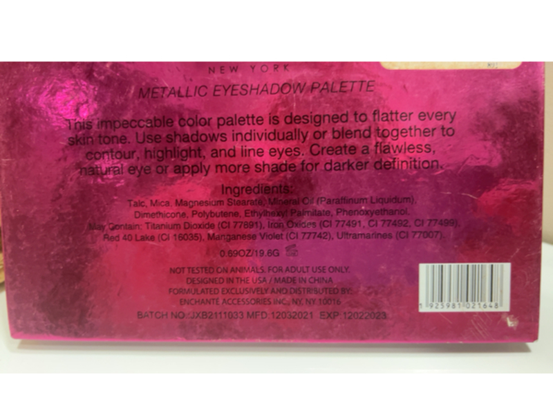 Nicole Miller All That Glitters Eyeshadow Palette, Magic Rosy, 0.69 oz/19.6 g