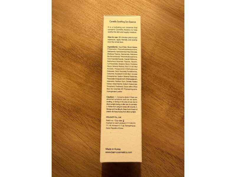 Barr Centella Soothing Sun Essence, SPF 50 + PA++++, 1.69 fl oz/50 mL