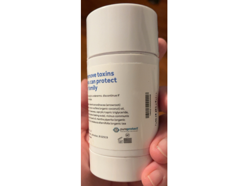 Purehaven Body Deodorant, Baking Soda + Coconut + Peppermint + Tea Tree, 2.6 oz/74 g