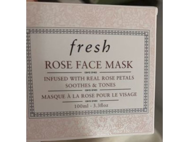 Fresh Rose Face Mask Rose Petals Soothes & Tones, 3.3 fl oz/100 mL