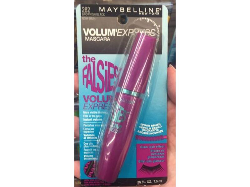 Maybelline New York Volum' Express The Falsies Washable Mascara, 282 Brownish Black, 0.25 fl oz/7.5 mL