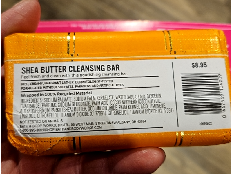 Bath & Body Works Calypso Clementine Cleansing Bar, Shea Butter, 5 oz/141.75 g