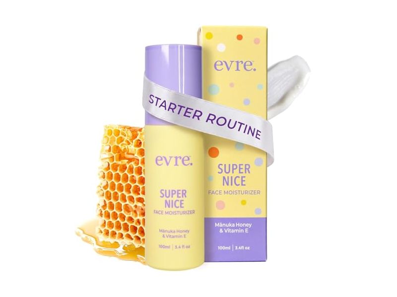 Evre Super Nice Face Moisturizer, Manuka Honey & Vitamin E, 3.4 fl oz/100 mL